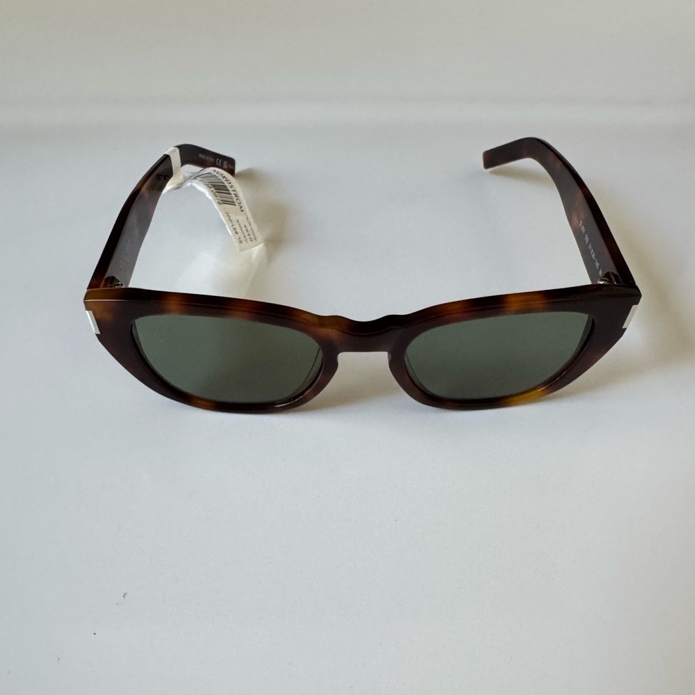 Saint Laurent SL 601 002 Rectangular Havana Green 51 mm-20-145 Unisex Sunglasses - Picture 6 of 16